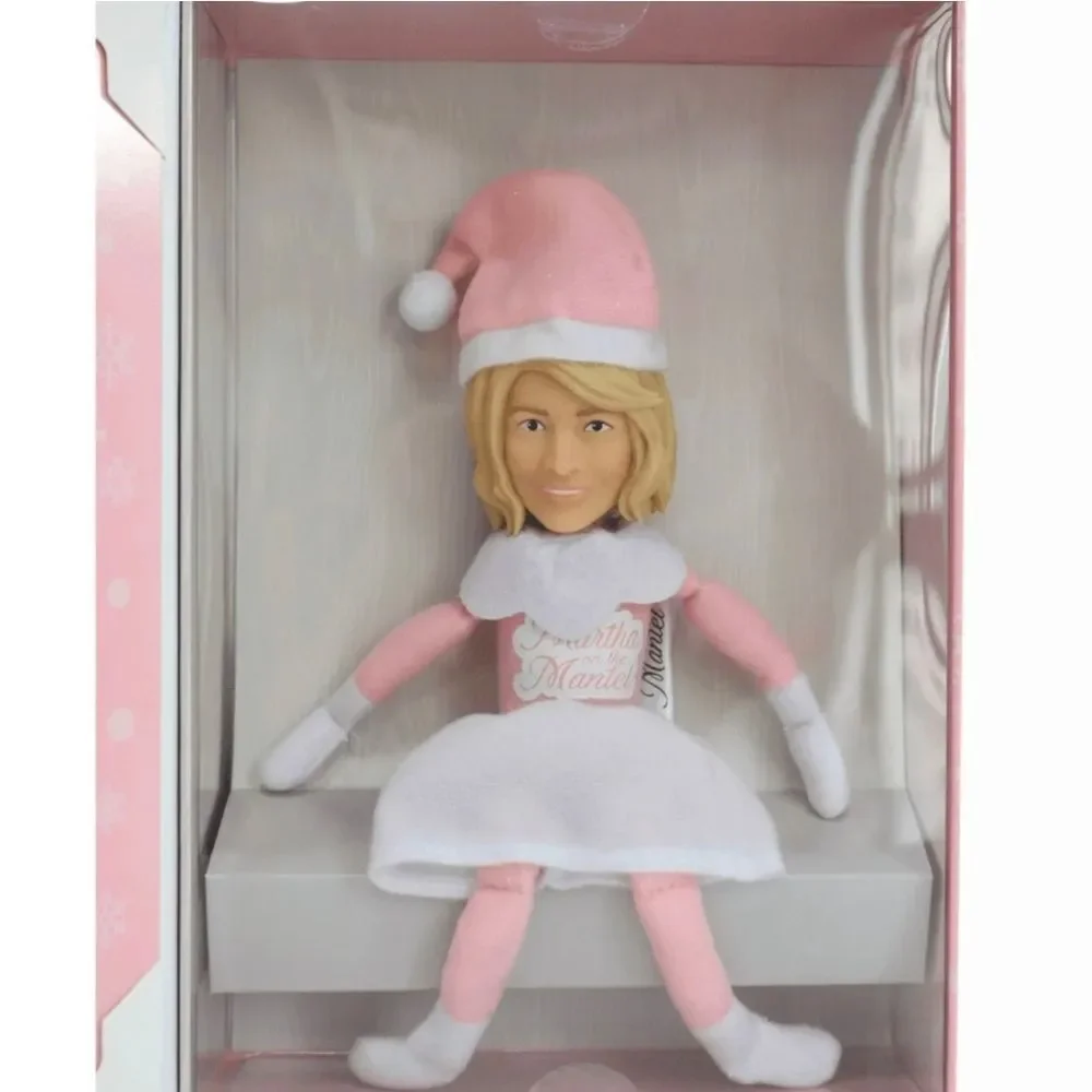 Martha Stewart Martha on The Mantel 10” Christmas Pink Plush Figurine, New